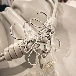 Loewe Anagram Brooch in Silver, New, Unused